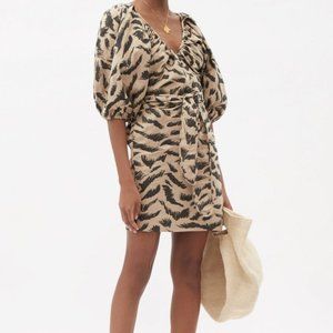 MARA HOFFMAN Coletta abstract-print cotton-voile wrap dress